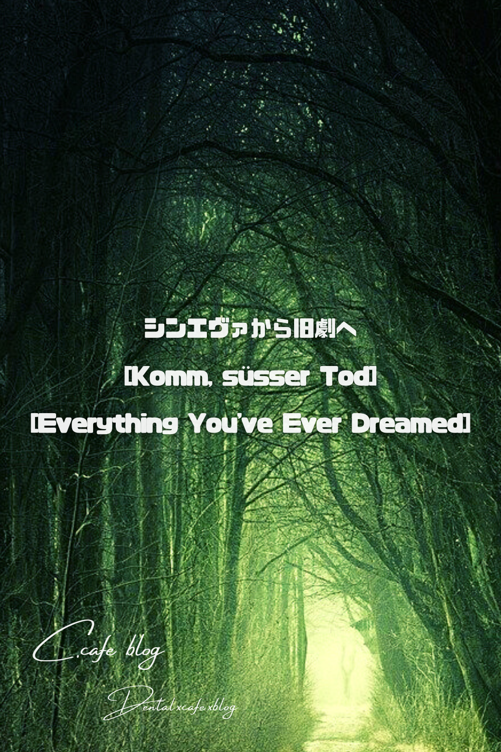 シンエヴァから旧劇へ Komm Susser Tod Everything You Ve Ever Dreamed 歌詞について C Cafe Blog